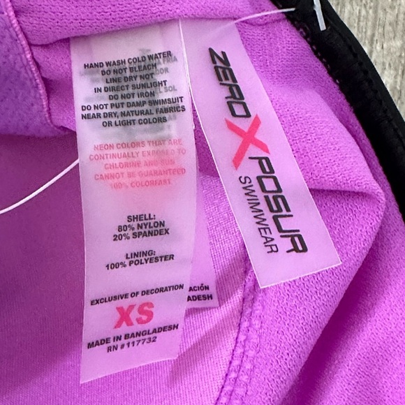 Women’s Zeroxposur XS Tankini Padded UPF Swim Swimwear Tank Top Purple Teal NWT - Picture 9 of 9